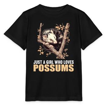 Opossum Opossums - Stanley/Stella Kinder T-Shirt MINI CREATOR  - Schwarz - Vorne - Mikhail (115cm)