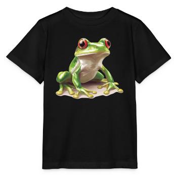 Frog Frogs - Stanley/Stella MINI CREATOR Kids’ T-Shirt - black - Front - Mikhail (115cm)
