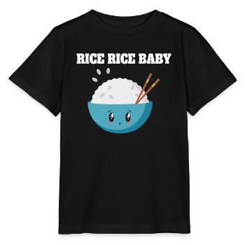 Riz Riz Bébé Mignon Bol Illustration - T-shirt bio MINI CREATOR Stanley/Stella Enfant - noir - Devant - Mikhail (115cm)