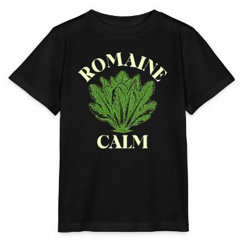 Romaine Calm Salad Humor Design - Stanley/Stella MINI CREATOR Kids’ T-Shirt - black - Front - Mikhail (115cm)