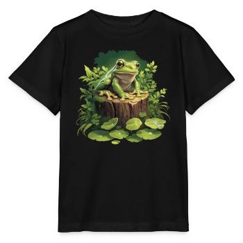 Frog Frogs - Stanley/Stella MINI CREATOR Kids’ T-Shirt - black - Front - Mikhail (115cm)