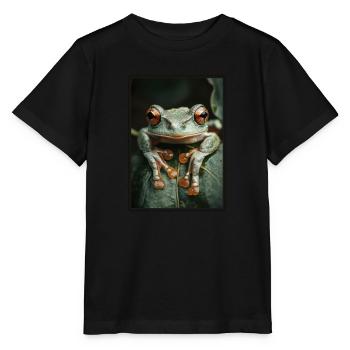 Frog Frogs - Stanley/Stella MINI CREATOR Kids’ T-Shirt - black - Front - Mikhail (115cm)
