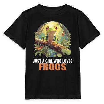 Frog Frogs - Stanley/Stella MINI CREATOR Kids’ T-Shirt - black - Front - Mikhail (115cm)