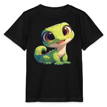 Geckos Gecko - Stanley/Stella MINI CREATOR Kids’ T-Shirt - black - Front - Mikhail (115cm)