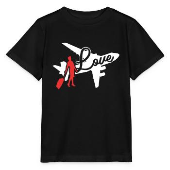 Flight Attendant Love Flight Attendant - Stanley/Stella MINI CREATOR Kids’ T-Shirt - black - Front - Mikhail (115cm)