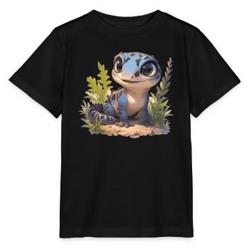 Geckos Gecko - Stanley/Stella MINI CREATOR Kids’ T-Shirt - black - Front - Mikhail (115cm)