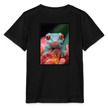 Geckos Gecko - Stanley/Stella MINI CREATOR Kids’ T-Shirt - black - Front - Mikhail (115cm)