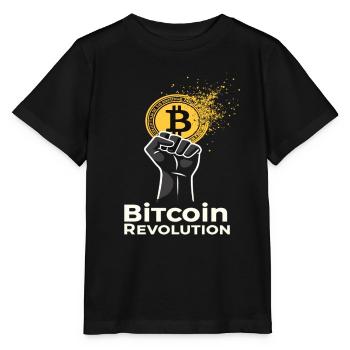 Révolution Bitcoin - T-shirt bio MINI CREATOR Stanley/Stella Enfant - noir - Devant - Mikhail (115cm)