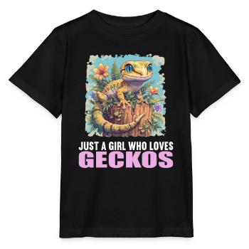 Geckos Gecko - Stanley/Stella MINI CREATOR Kids’ T-Shirt - black - Front - Mikhail (115cm)