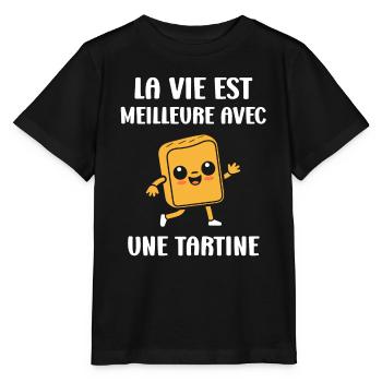 Tartine - T-shirt bio MINI CREATOR Stanley/Stella Enfant - noir - Devant - Mikhail (115cm)