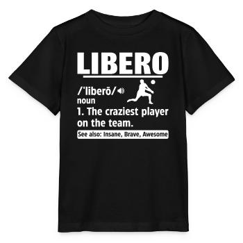 Volley-ball Libero Funny Definition Bump Set Spike - T-shirt bio MINI CREATOR Stanley/Stella Enfant - noir - Devant - Mikhail (115cm)