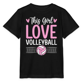 Lustige Volleyball Mädchen Smash Bump Set Spike - Stanley/Stella Kinder T-Shirt MINI CREATOR  - Schwarz - Vorne - Mikhail (115cm)