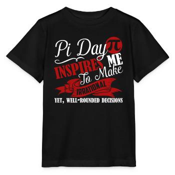 Pi Day Pi Day Inspires Me - Stanley/Stella MINI CREATOR Kids’ T-Shirt - black - Front - Mikhail (115cm)