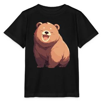 Grizzlis Ours grizzly - T-shirt bio MINI CREATOR Stanley/Stella Enfant - noir - Devant - Mikhail (115cm)