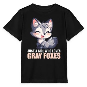 Renards gris Renard gris - T-shirt bio MINI CREATOR Stanley/Stella Enfant - noir - Devant - Mikhail (115cm)