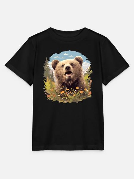 Grizzlybären Grizzlybär - Stanley/Stella Kinder T-Shirt MINI CREATOR  - Schwarz