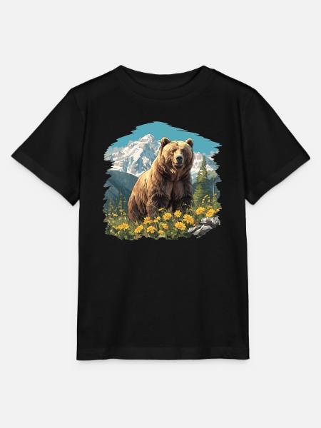 Grizzlybären Grizzlybär - Stanley/Stella Kinder T-Shirt MINI CREATOR - Schwarz