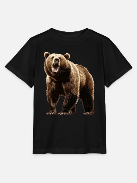 Grizzlybären Grizzlybär - Stanley/Stella Kinder T-Shirt MINI CREATOR - Schwarz