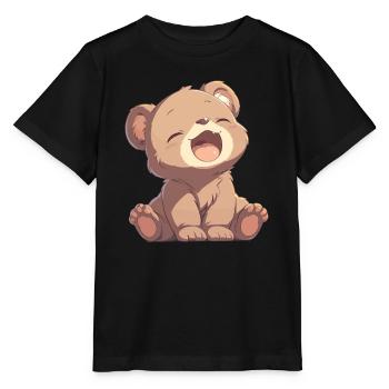Grizzlis Ours grizzly - T-shirt bio MINI CREATOR Stanley/Stella Enfant - noir - Devant - Mikhail (115cm)