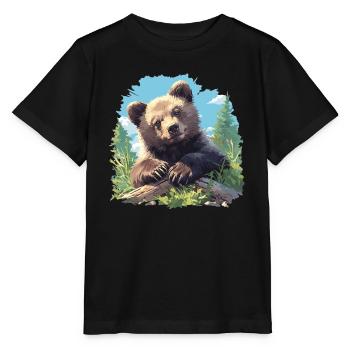 grizzly bears Grizzly bear - Stanley/Stella MINI CREATOR Kids’ T-Shirt - black - Front - Mikhail (115cm)