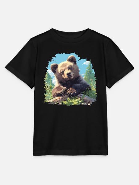 Grizzlybären Grizzlybär - Stanley/Stella Kinder T-Shirt MINI CREATOR  - Schwarz