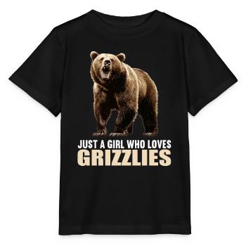 grizzly bears Grizzly bear - Stanley/Stella MINI CREATOR Kids’ T-Shirt - black - Front - Mikhail (115cm)