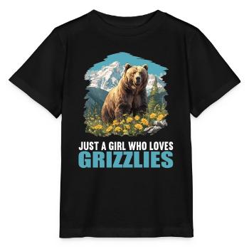 grizzly bears Grizzly bear - Stanley/Stella MINI CREATOR Kids’ T-Shirt - black - Front - Mikhail (115cm)
