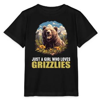 grizzly bears Grizzly bear - Stanley/Stella MINI CREATOR Kids’ T-Shirt - black - Front - Mikhail (115cm)