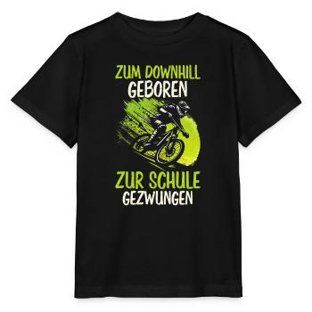 Mountain bikers, MTB lovers, cycling - Stanley/Stella MINI CREATOR Kids’ T-Shirt - black - Front - Mikhail (115cm)
