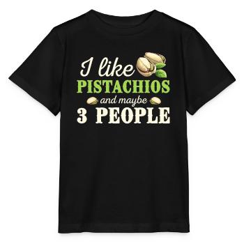 J’aime les pistaches et peut-être 3 personnes - T-shirt bio MINI CREATOR Stanley/Stella Enfant - noir - Devant - Mikhail (115cm)