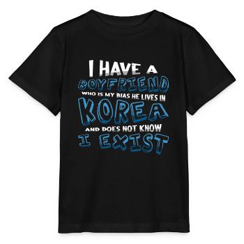 K-Pop : J’ai un petit ami en Corée - T-shirt bio MINI CREATOR Stanley/Stella Enfant - noir - Devant - Mikhail (115cm)
