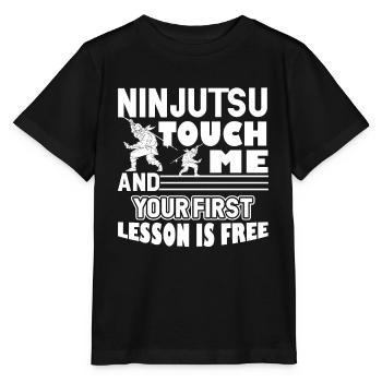 Ninjutsu First Ninjutsu Lesson Is Free - Stanley/Stella MINI CREATOR Kids’ T-Shirt - black - Front - Mikhail (115cm)
