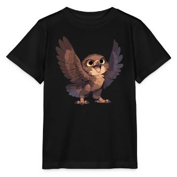 Falken Falke - Stanley/Stella Kinder T-Shirt MINI CREATOR  - Schwarz - Vorne - Mikhail (115cm)