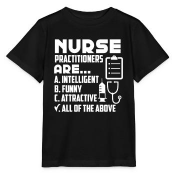 Nurse Practitioner Intelligent Funny Attractive - Stanley/Stella MINI CREATOR Kids’ T-Shirt - black - Front - Mikhail (115cm)