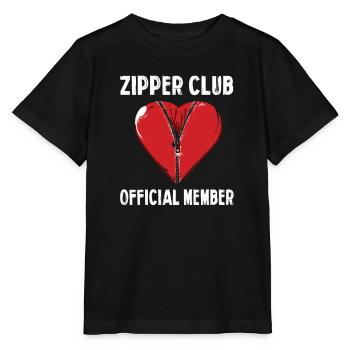 Zipper Club Membre Officiel Motif Coeur avec - T-shirt bio MINI CREATOR Stanley/Stella Enfant - noir - Devant - Mikhail (115cm)