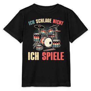 Batteur Batteur Percussion Musiciens - T-shirt bio MINI CREATOR Stanley/Stella Enfant - noir - Devant - Mikhail (115cm)