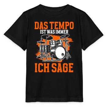 Batteur Batteur Percussion Musiciens - T-shirt bio MINI CREATOR Stanley/Stella Enfant - noir - Devant - Mikhail (115cm)