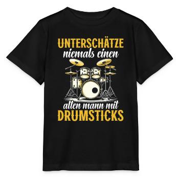 Batteur Batteur Percussion Musiciens - T-shirt bio MINI CREATOR Stanley/Stella Enfant - noir - Devant - Mikhail (115cm)
