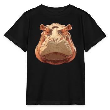 Hippopotame Hippopotame - T-shirt bio MINI CREATOR Stanley/Stella Enfant - noir - Devant - Mikhail (115cm)