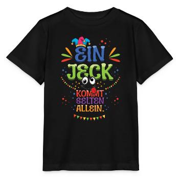 Carnaval : A Jeck vient rarement seul - T-shirt bio MINI CREATOR Stanley/Stella Enfant - noir - Devant - Mikhail (115cm)
