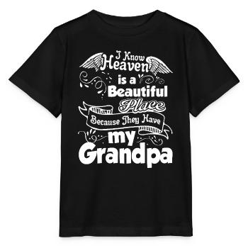 Father's Day Grandpa In Heaven - Stanley/Stella MINI CREATOR Kids’ T-Shirt - black - Front - Mikhail (115cm)