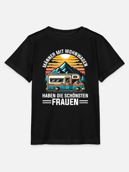 Camper Wohnwagen Lagerfeuer Campingurlaub - Stanley/Stella Kinder T-Shirt MINI CREATOR - Schwarz