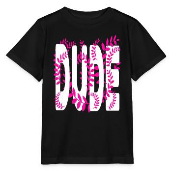 Hawaii stil text Dude - Stanley/Stella Kinder T-Shirt MINI CREATOR  - Schwarz - Vorne - Mikhail (115cm)