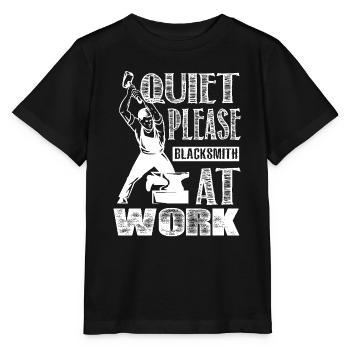 Quiet Please Blacksmith At Work - Stanley/Stella MINI CREATOR Kids’ T-Shirt - black - Front - Mikhail (115cm)