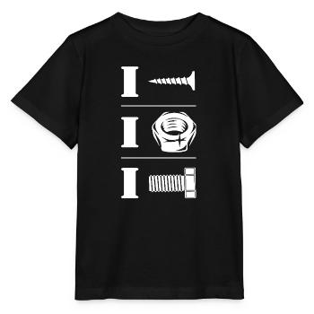 Vis écrou boulon Humorous Craftsman - T-shirt bio MINI CREATOR Stanley/Stella Enfant - noir - Devant - Mikhail (115cm)