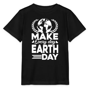 Earth Day Make Every Day Earth Day - Stanley/Stella MINI CREATOR Kids’ T-Shirt - black - Front - Mikhail (115cm)