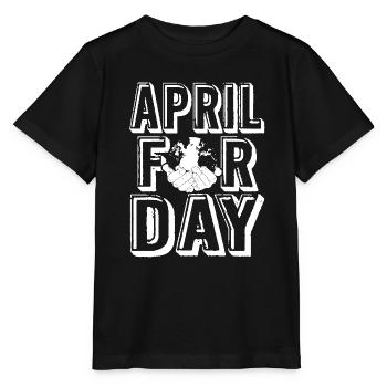 Earth Day April For Earth Day - Stanley/Stella MINI CREATOR Kids’ T-Shirt - black - Front - Mikhail (115cm)