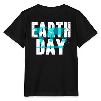 Earth Day Save The Earth - Stanley/Stella MINI CREATOR Kids’ T-Shirt - black - Front - Mikhail (115cm)