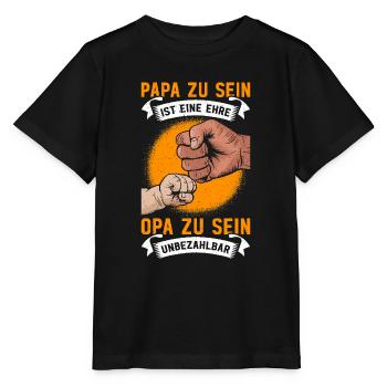 Grandpa, Grandpa, Grandpa, Grandpapa - Stanley/Stella MINI CREATOR Kids’ T-Shirt - black - Front - Mikhail (115cm)