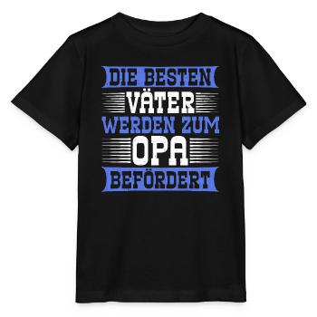 Grandpa, Grandpa, Grandpa, Grandpapa - Stanley/Stella MINI CREATOR Kids’ T-Shirt - black - Front - Mikhail (115cm)